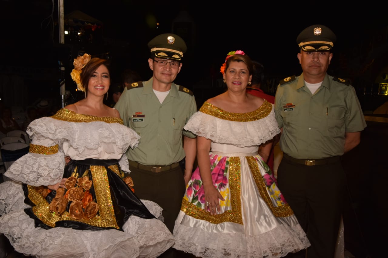 Tilza de Quiñones, Nelson Quiñones, comandante Policía metropolitana Neiva; Liliana Vázquez; Secretaria de Gobierno del Huila y Juan Restrepo, Comandante de la Policía Huila.